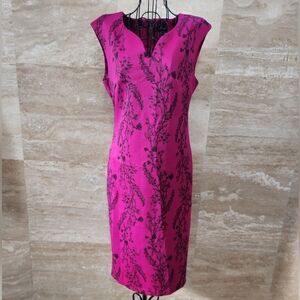 NWT Worthington pink and black floral dress